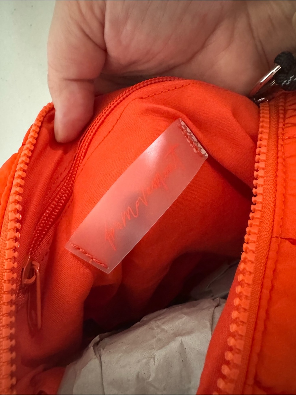 Free People Quilted Baby Carryall Sling Bag in Flame Orange - Picture 6 of 7